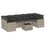 Garden sofa set 8 pieces and gray synthetic rattan cushions by , Modular outdoor sofas - Ref: Foro24-3251079, Price: 606,48 €...