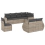 Garden sofa set 8 pieces and gray synthetic rattan cushions by , Garden sets - Ref: Foro24-3253979, Price: 672,60 €, Discount: %