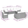 Garden sofa set 8 pieces and gray synthetic rattan cushions by , Garden sets - Ref: Foro24-3253979, Price: 672,60 €, Discount: %