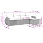 Garden sofa set and cushions 5 pieces light gray synthetic rattan by , Garden sets - Ref: Foro24-3253629, Price: 387,15 €, Di...