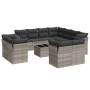 Set de sofás de jardín 12 pzas y cojines ratán sintético gris de , Conjuntos de jardín - Ref: Foro24-3218522, Precio: 961,51 ...