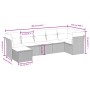 Gartensofa-Set, 7-teilig, mit Kissen, aus hellem grauem PE-Rattan. von , Gartensets - Ref: Foro24-3263198, Preis: 500,69 €, R...