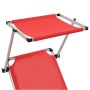 Tumbonas plegables con techo 2 uds aluminio y textilene rojo de vidaXL, Tumbonas - Ref: Foro24-312459, Precio: 230,99 €, Desc...