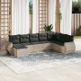 Garden sofa set 8 pieces and gray synthetic rattan cushions by , Garden sets - Ref: Foro24-3254099, Price: 612,43 €, Discount: %