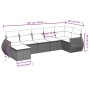 Gartensofa-Set, 7-teilig, mit Kissen, aus hellem grauem PE-Rattan. von , Gartensets - Ref: Foro24-3254019, Preis: 540,99 €, R...