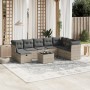 Garden furniture set 9 pieces and light gray synthetic rattan cushions by , Garden sets - Ref: Foro24-3263288, Price: 618,09 ...