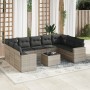 Set sofás jardín 10 pzas con cojines ratán sintético gris claro de , Conjuntos de jardín - Ref: Foro24-3219402, Precio: 704,8...