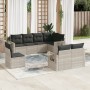 Garden sofa set 8 pieces and gray synthetic rattan cushions by , Garden sets - Ref: Foro24-3220441, Price: 605,29 €, Discount: %