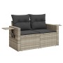 Garden sofa set 8 pieces and gray synthetic rattan cushions by , Garden sets - Ref: Foro24-3220441, Price: 605,29 €, Discount: %