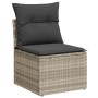 Garden sofa set 8 pieces and gray synthetic rattan cushions by , Garden sets - Ref: Foro24-3220441, Price: 605,29 €, Discount: %