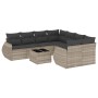 Set muebles jardín 9 pzas y cojines ratán sintético gris claro de , Conjuntos de jardín - Ref: Foro24-3221161, Precio: 660,22...