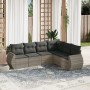 Set de sofás de jardín 6 pzas y cojines ratán sintético gris de , Conjuntos de jardín - Ref: Foro24-3221411, Precio: 455,99 €...