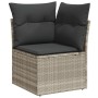 Garden sofa set 6 pieces and gray synthetic rattan cushions by , Garden sets - Ref: Foro24-3221411, Price: 455,44 €, Discount: %