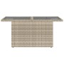 Mesa jardín superficie vidrio ratán PE gris claro 100x55x73 cm de , Mesas de jardín - Ref: Foro24-366183, Precio: 121,93 €, D...