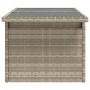 Mesa jardín superficie vidrio ratán PE gris claro 100x55x73 cm de , Mesas de jardín - Ref: Foro24-366183, Precio: 121,93 €, D...