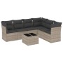 7-piece garden sofa set with light gray PE rattan cushions by , Garden sets - Ref: Foro24-3217692, Price: 497,99 €, Discount: %