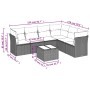 7-piece garden sofa set with light gray PE rattan cushions by , Garden sets - Ref: Foro24-3217692, Price: 497,99 €, Discount: %