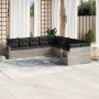 Gartensofa-Set, 10-teilig, mit Kissen, aus hellem grauen Kunststoff-Rattan. von , Gartensets - Ref: Foro24-3253049, Preis: 76...