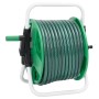 Carrete de manguera de pie con set racores PVC verde 0,5" 20 m de , Soporte de manguera de jardín - Ref: Foro24-3281510, Prec...