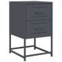 Bedside table in anthracite gray steel, 36x39x60.5 cm by , Nightstands - Ref: Foro24-846462, Price: 69,64 €, Discount: %