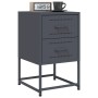 Bedside table in anthracite gray steel, 36x39x60.5 cm by , Nightstands - Ref: Foro24-846462, Price: 69,64 €, Discount: %