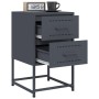 Bedside table in anthracite gray steel, 36x39x60.5 cm by , Nightstands - Ref: Foro24-846462, Price: 69,64 €, Discount: %