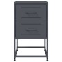 Bedside table in anthracite gray steel, 36x39x60.5 cm by , Nightstands - Ref: Foro24-846462, Price: 69,64 €, Discount: %