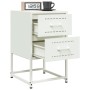 Bedside tables 2 units white steel 36x39x60.5 cm by , Nightstands - Ref: Foro24-846469, Price: 122,99 €, Discount: %