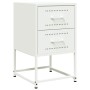 Bedside tables 2 units white steel 36x39x60.5 cm by , Nightstands - Ref: Foro24-846469, Price: 122,99 €, Discount: %