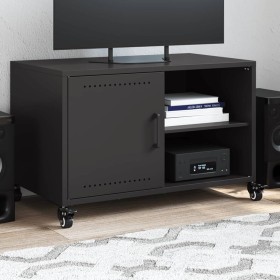 Mueble para TV acero laminado en frío negro 68x39x43,5 cm de , Muebles TV - Ref: Foro24-846668, Precio: 69,99 €, Descuento: %