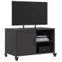 TV stand made of black cold-rolled steel, measuring 68x39x43.5 cm. by , TV Furniture - Ref: Foro24-846668, Price: 69,38 €, Di...