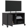 TV stand made of black cold-rolled steel, measuring 68x39x43.5 cm. by , TV Furniture - Ref: Foro24-846668, Price: 69,38 €, Di...