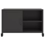 TV stand made of black cold-rolled steel, measuring 68x39x43.5 cm. by , TV Furniture - Ref: Foro24-846668, Price: 69,38 €, Di...