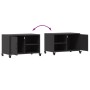 TV stand made of black cold-rolled steel, measuring 68x39x43.5 cm. by , TV Furniture - Ref: Foro24-846668, Price: 69,38 €, Di...