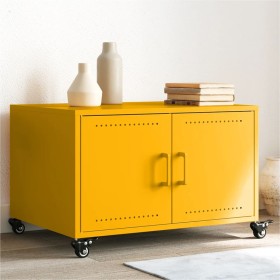 Cold-rolled steel yellow coffee table 68x50x43.5 cm by , Coffee table - Ref: Foro24-846689, Price: 88,66 €, Discount: %