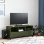 TV stand made of cold-rolled steel in olive green, measuring 100.5x39x43.5 cm. by , TV Furniture - Ref: Foro24-846696, Price:...