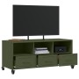 TV stand made of cold-rolled steel in olive green, measuring 100.5x39x43.5 cm. by , TV Furniture - Ref: Foro24-846696, Price:...