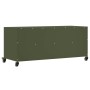 TV stand made of cold-rolled steel in olive green, measuring 100.5x39x43.5 cm. by , TV Furniture - Ref: Foro24-846696, Price:...