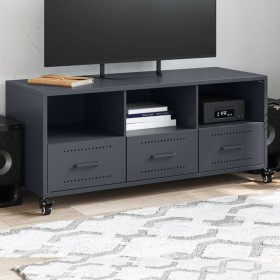 TV stand made of cold-rolled anthracite steel, 100.5x39x43.5 cm by , TV Furniture - Ref: Foro24-846694, Price: 113,76 €, Disc...