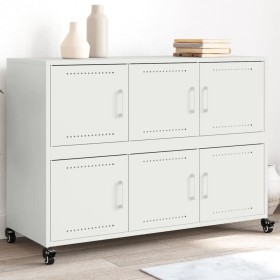 Kaltgewalzter weißer Stahlschrank 100,5x39x72 cm von , Sideboards - Ref: Foro24-846745, Preis: 133,61 €, Rabatt: %