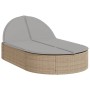 Double sun lounger with beige synthetic rattan cushions by , Loungers - Ref: Foro24-368649, Price: 274,99 €, Discount: %