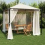 Pavillon mit cremefarbenen Stahl-Gitterwänden 2,93x2,93 m. von , Zelte und Pavillons - Ref: Foro24-368434, Preis: 332,13 €, R...