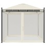 Gazebo with cream steel mesh walls 2.93x2.93 m by , Tents and gazebos - Ref: Foro24-368434, Price: 332,13 €, Discount: %