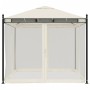 Gazebo with cream steel mesh walls 2.93x2.93 m by , Tents and gazebos - Ref: Foro24-368434, Price: 332,13 €, Discount: %