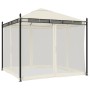 Gazebo with cream steel mesh walls 2.93x2.93 m by , Tents and gazebos - Ref: Foro24-368434, Price: 332,13 €, Discount: %