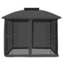 Double-roof gazebo with anthracite steel mesh walls, 2.94x2.94 m by , Tents and gazebos - Ref: Foro24-368455, Price: 288,02 €...