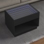 Mesa de centro con Infinity LED negro 70x50x50 cm de , Mesas de centro - Ref: Foro24-847659, Precio: 135,56 €, Descuento: %