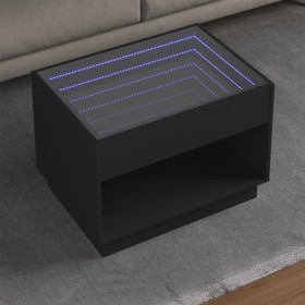 Mesa de centro con Infinity LED negro 70x50x50 cm de , Mesas de centro - Ref: Foro24-847659, Precio: 135,99 €, Descuento: %