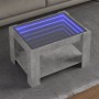 Mittel- und LED-Tisch aus grauem Beton-Ingenieurholz, 73x53x45 cm. von , Couchtisch - Ref: Foro24-847549, Preis: 132,60 €, Ra...