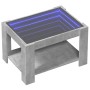 Mesa de centro y LED madera ingeniería gris hormigón 73x53x45cm de , Mesas de centro - Ref: Foro24-847549, Precio: 132,48 €, ...